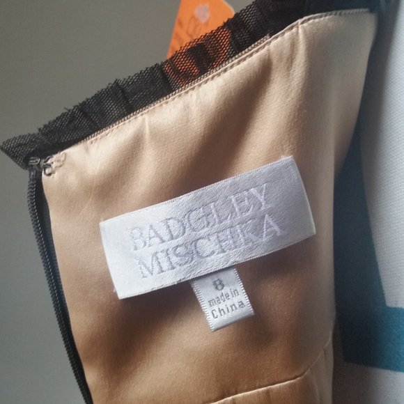 Badgley Mischka Black Long Dress Size 8 - Picture 3 of 14